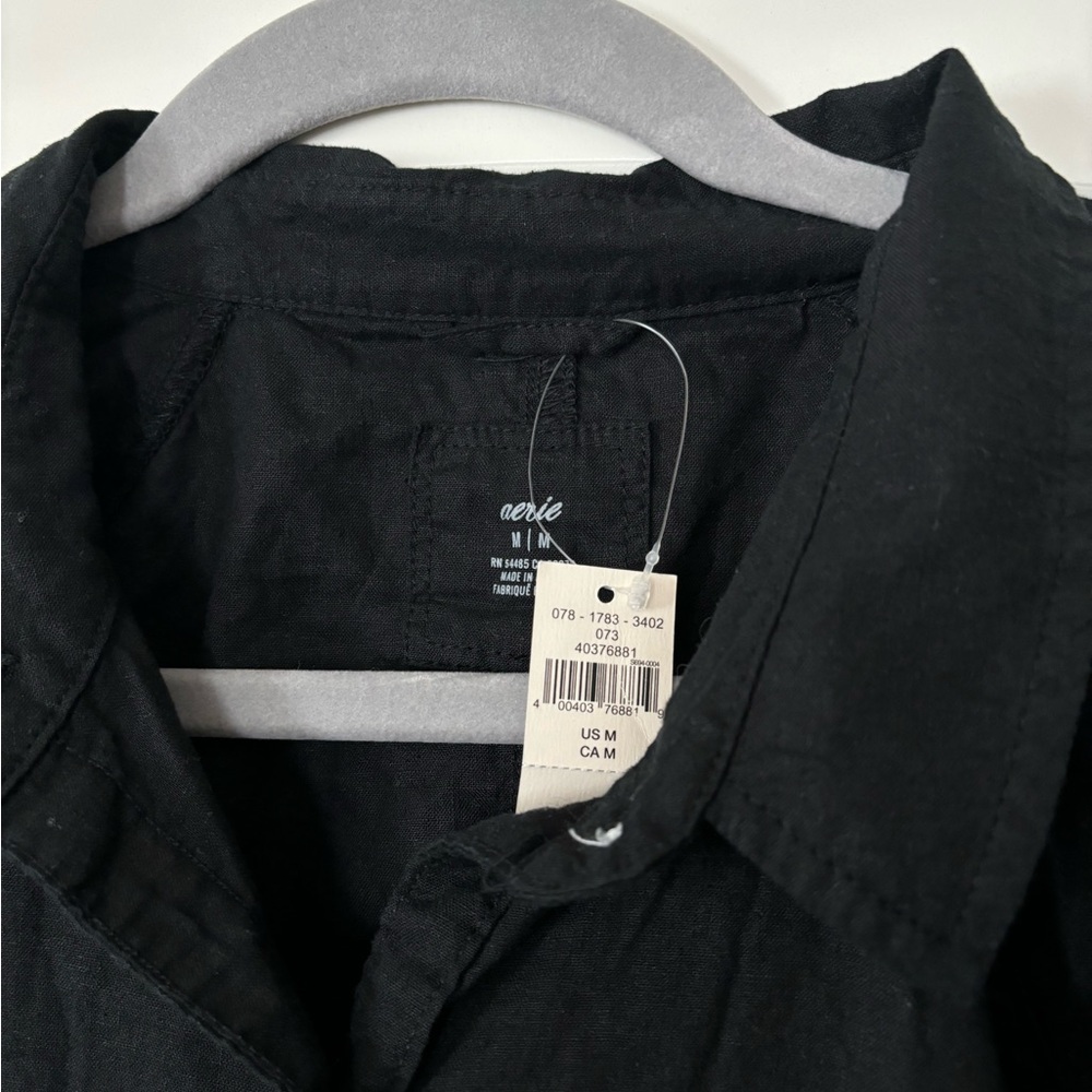 Aerie Black Linen Blend Coverup NWT - Picture 3 of 7